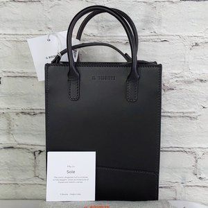 'IL BISONTE' 'FIFTY ON SOLE' ITALIAN LEATHER CROSSBODY TOTE BAG FULL INCLUSION